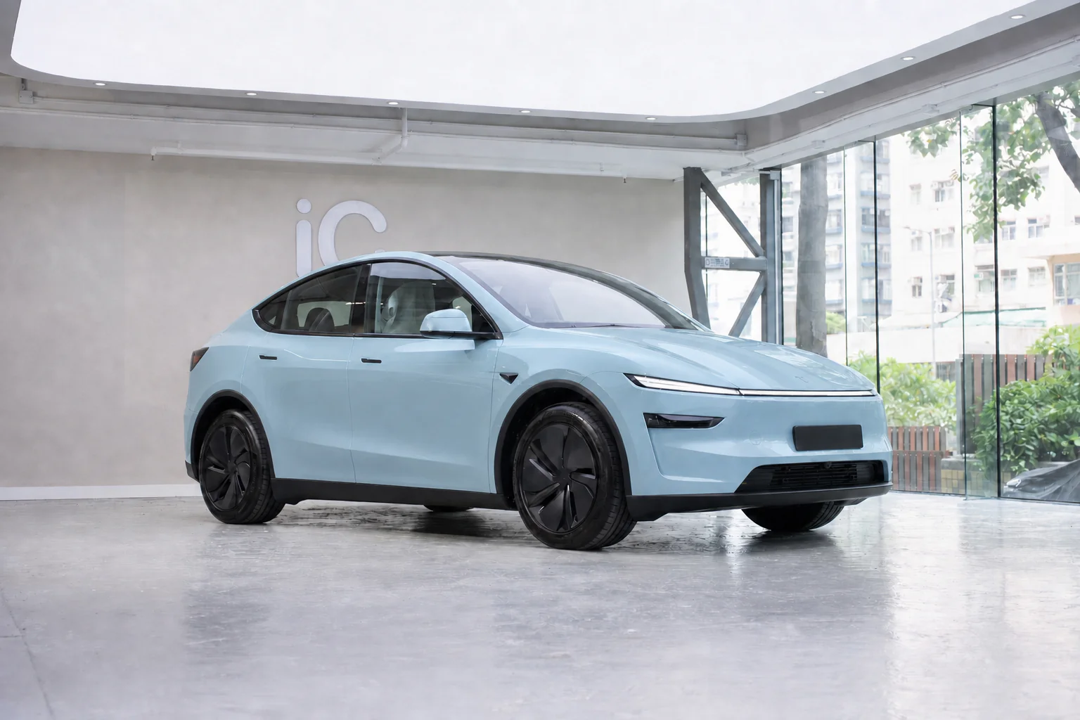 Chateau Blue Tesla Model Y 模擬效果