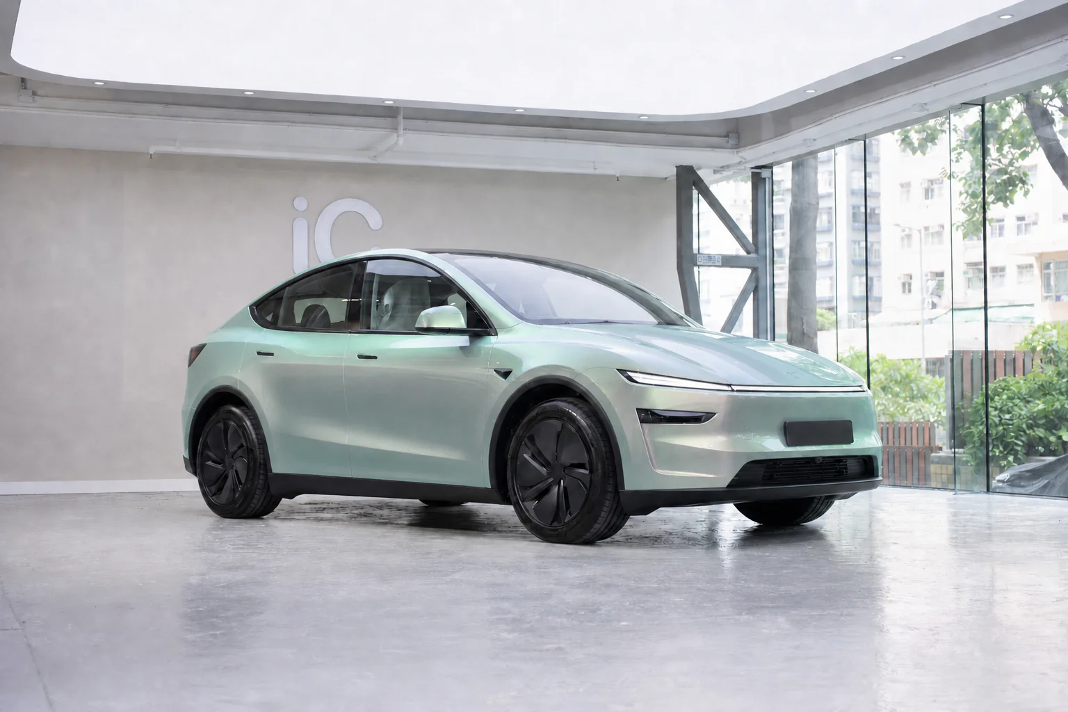 Aqua Haze Tesla Model Y 模擬效果