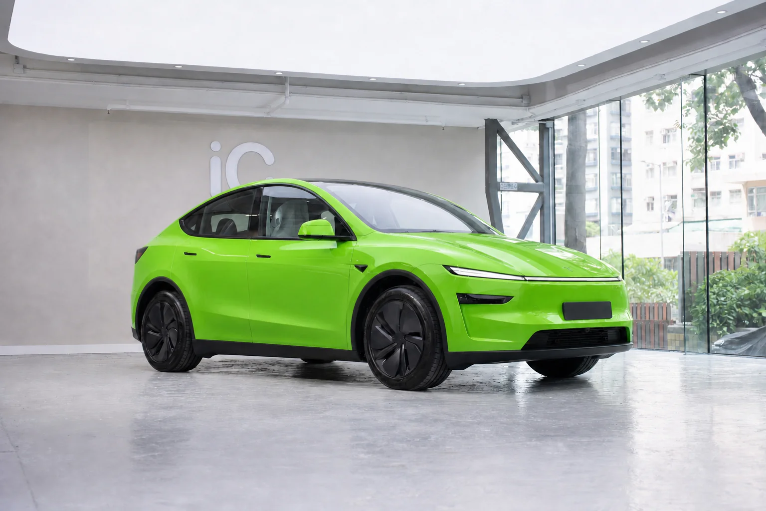 Viper Green Tesla Model Y 模擬效果
