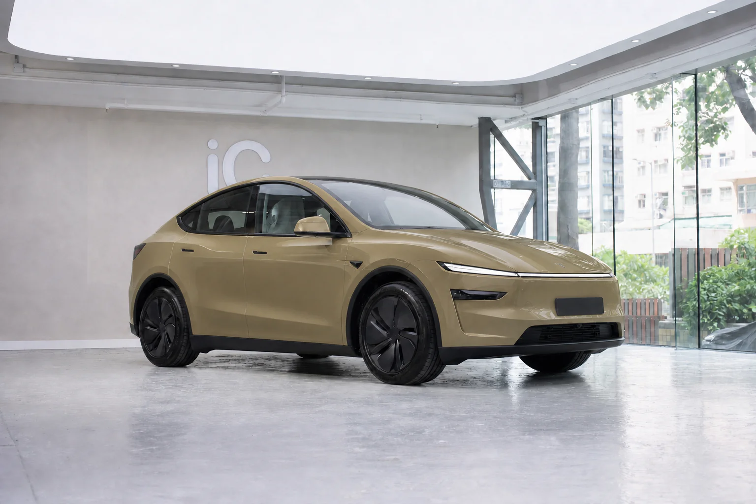 Gobi Green Tesla Model Y 模擬效果