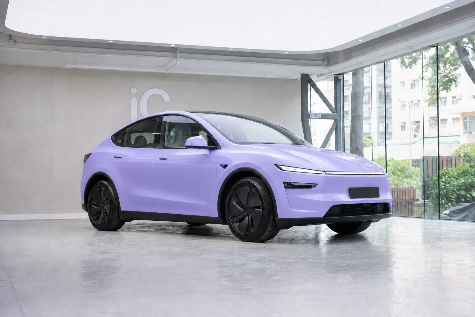Twilight Purple Tesla Model Y 模擬效果