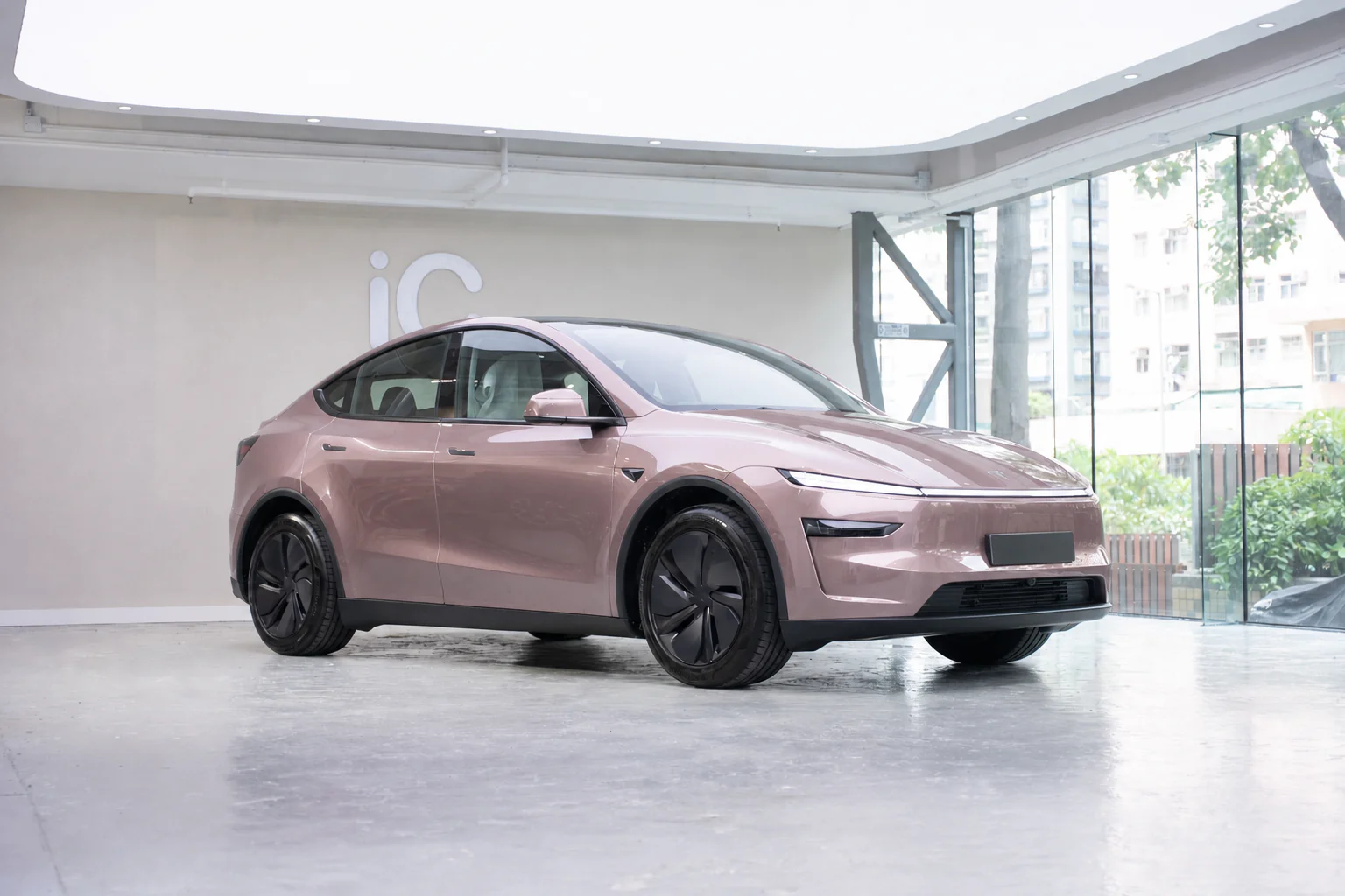 Frozen Berry Metallic Tesla Model Y 模擬效果