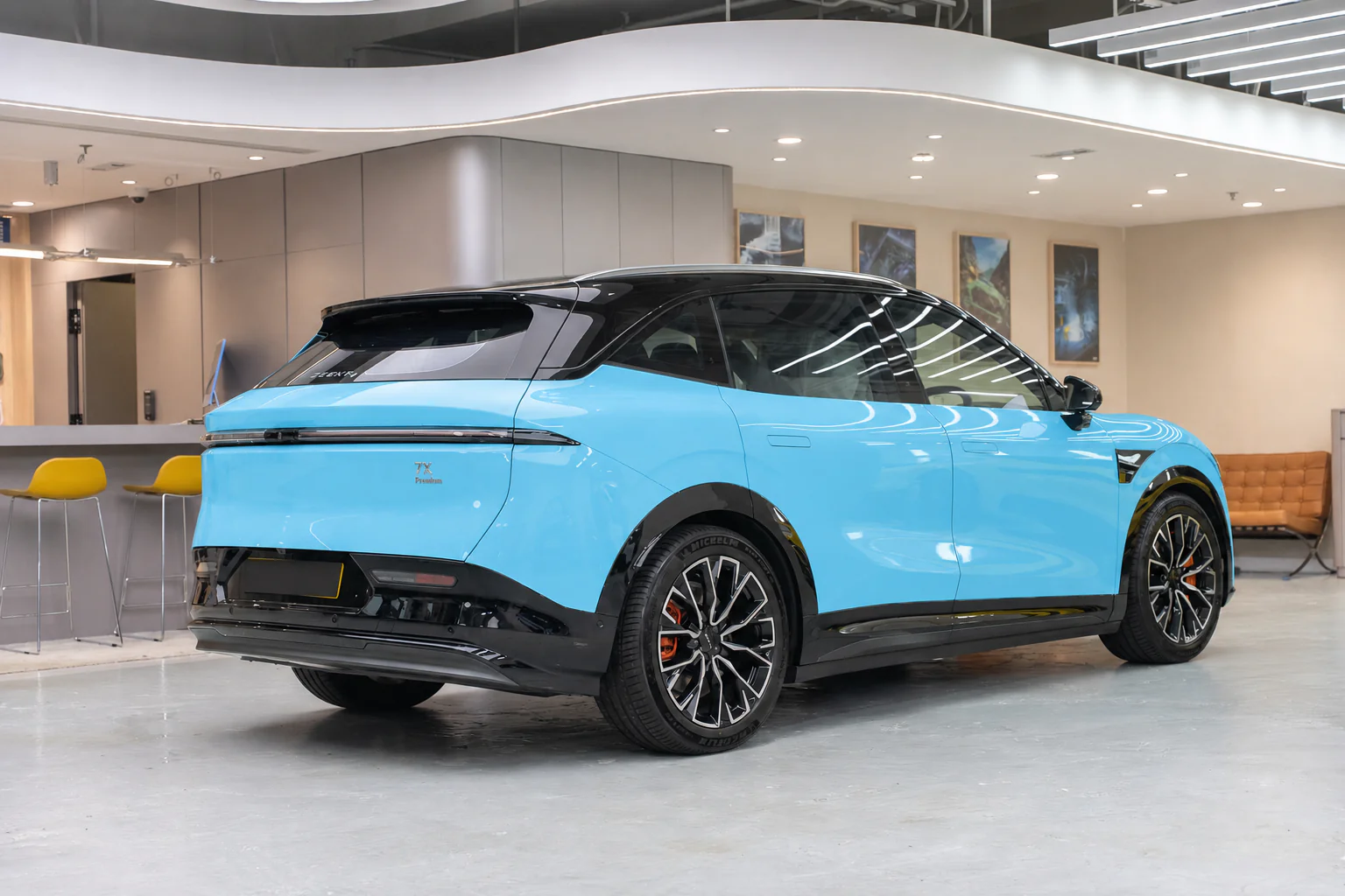 Sky Blue Zeekr 7X 模擬效果