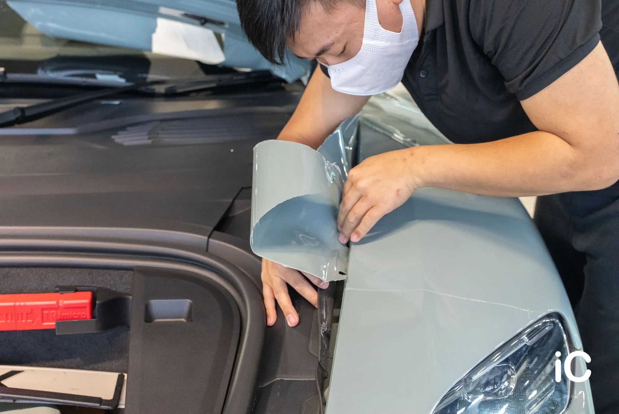 Porsche Taycan 透明 PPF 施工作品