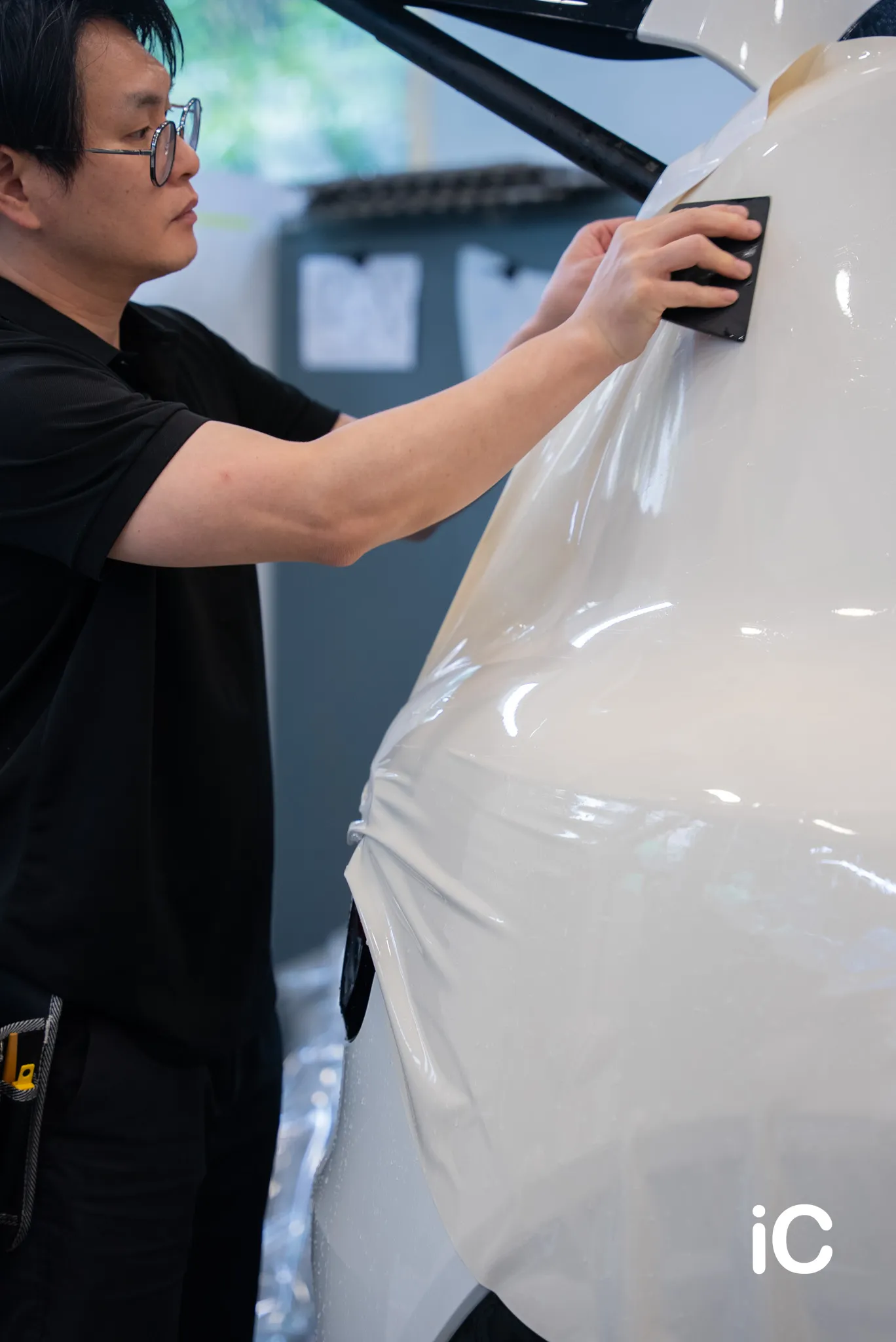 smart #5 Premium 前方車身貼膜過程