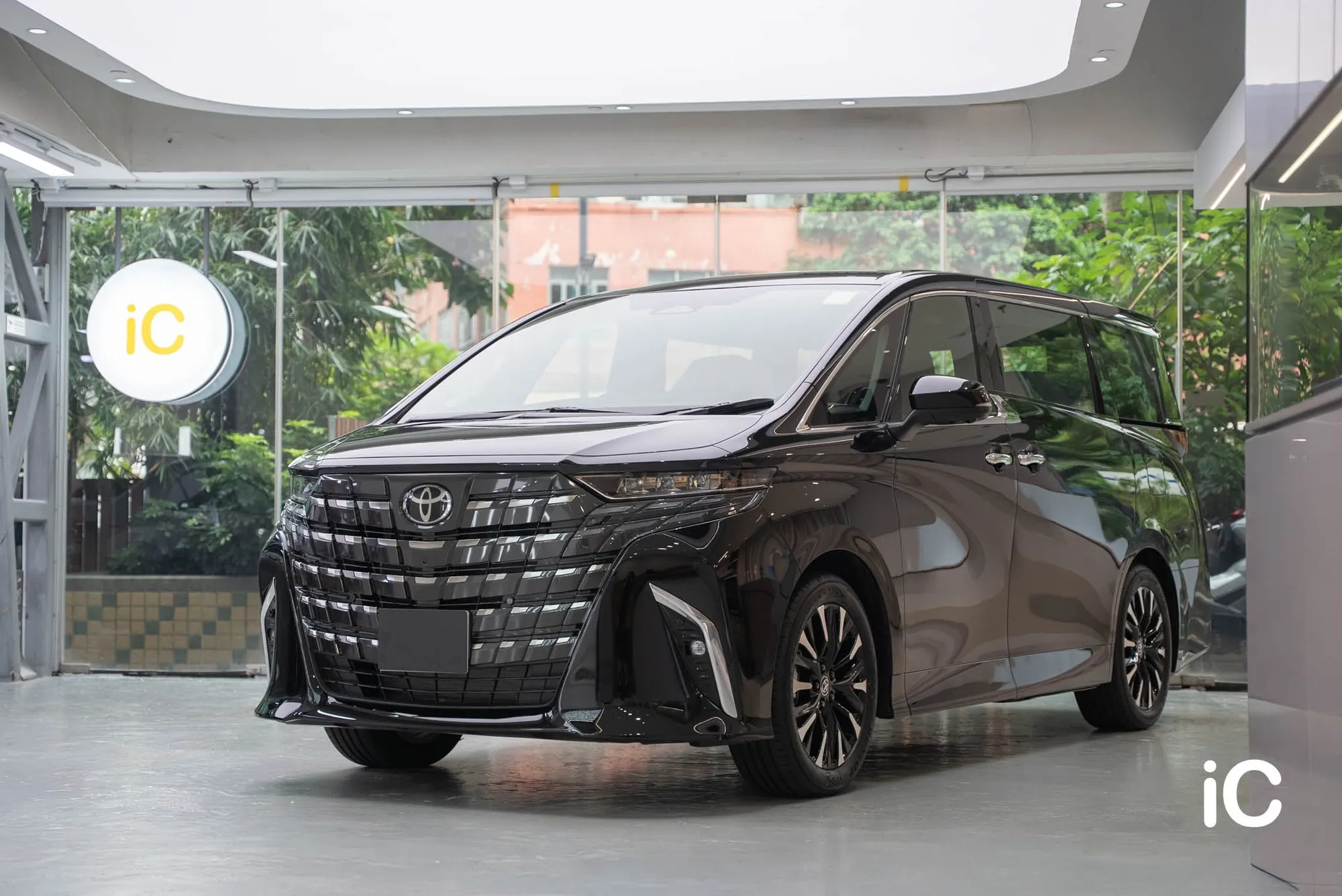 黑色 Toyota Alphard 車頭及車側整體光澤