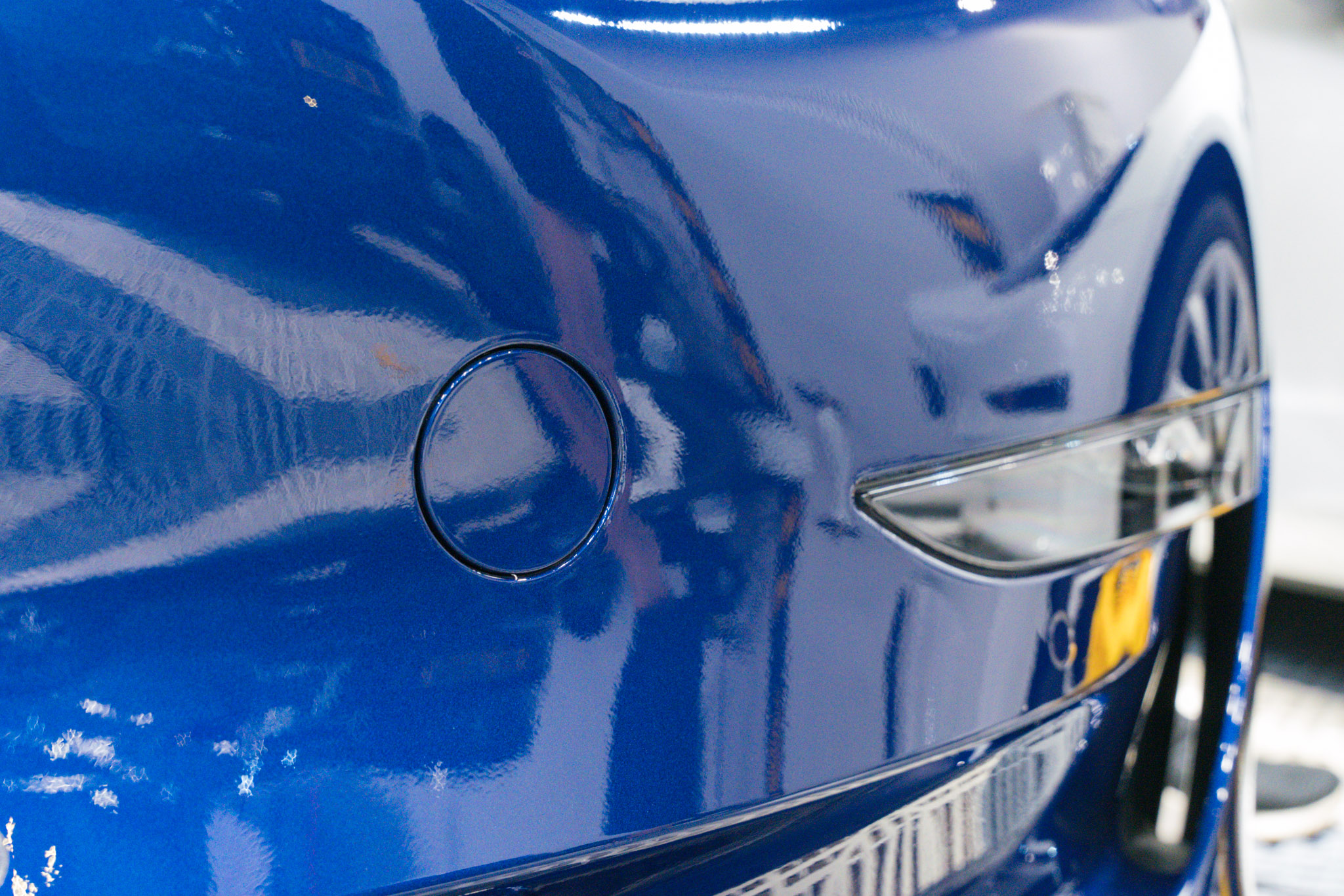 Tesla Model 3 Deep Blue Metallic 透明 PPF 施工作品