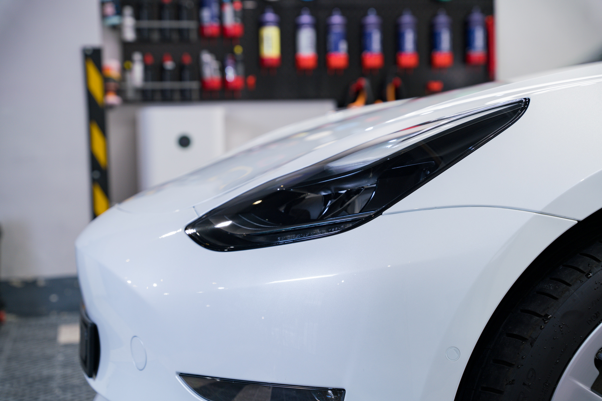 Tesla Model 3 Pearl White 透明 PPF 施工作品