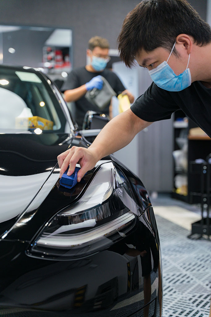 Tesla Model 3 Solid Black 鍍膜 施工作品
