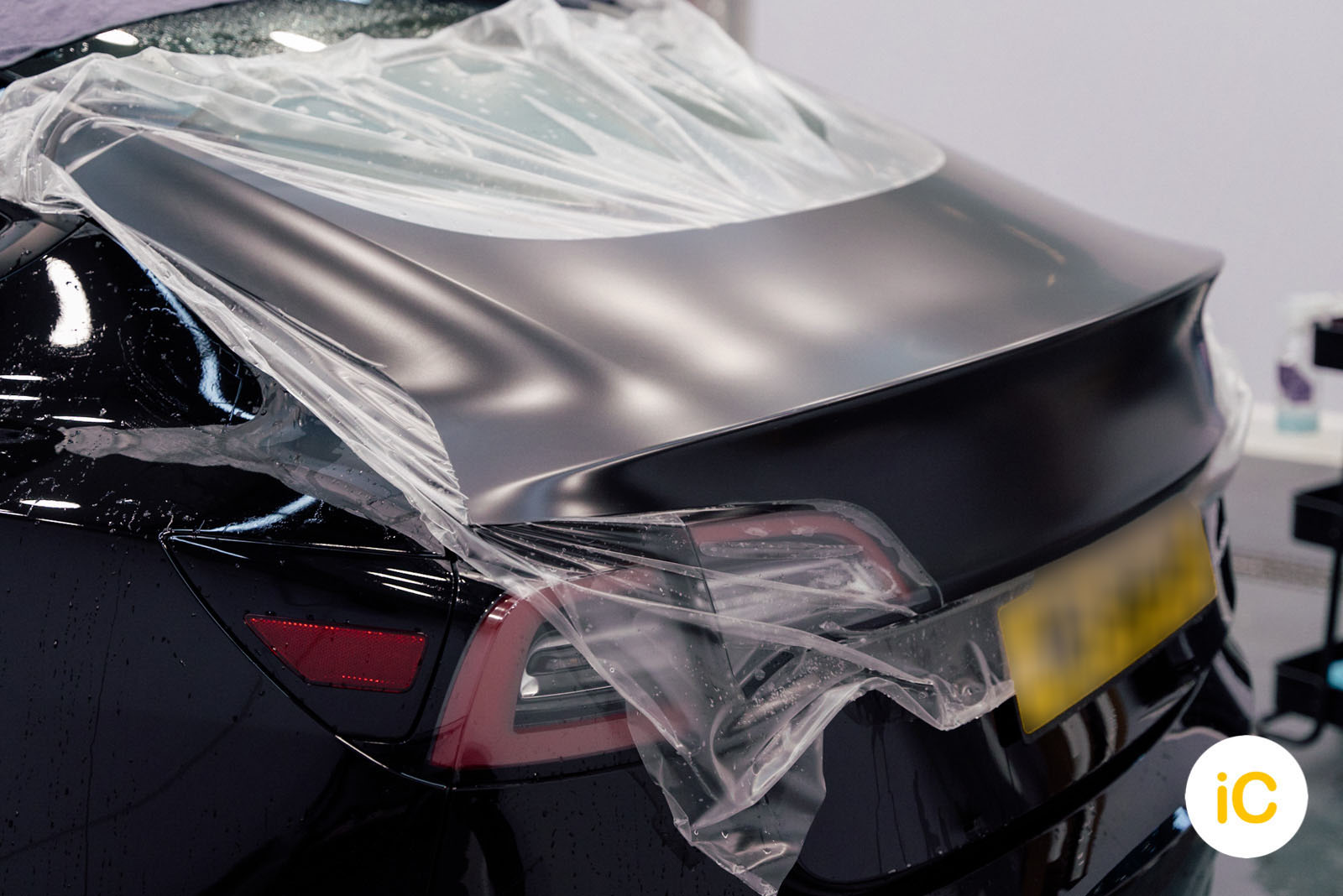 Tesla Model 3 純黑 透明 PPF 施工作品