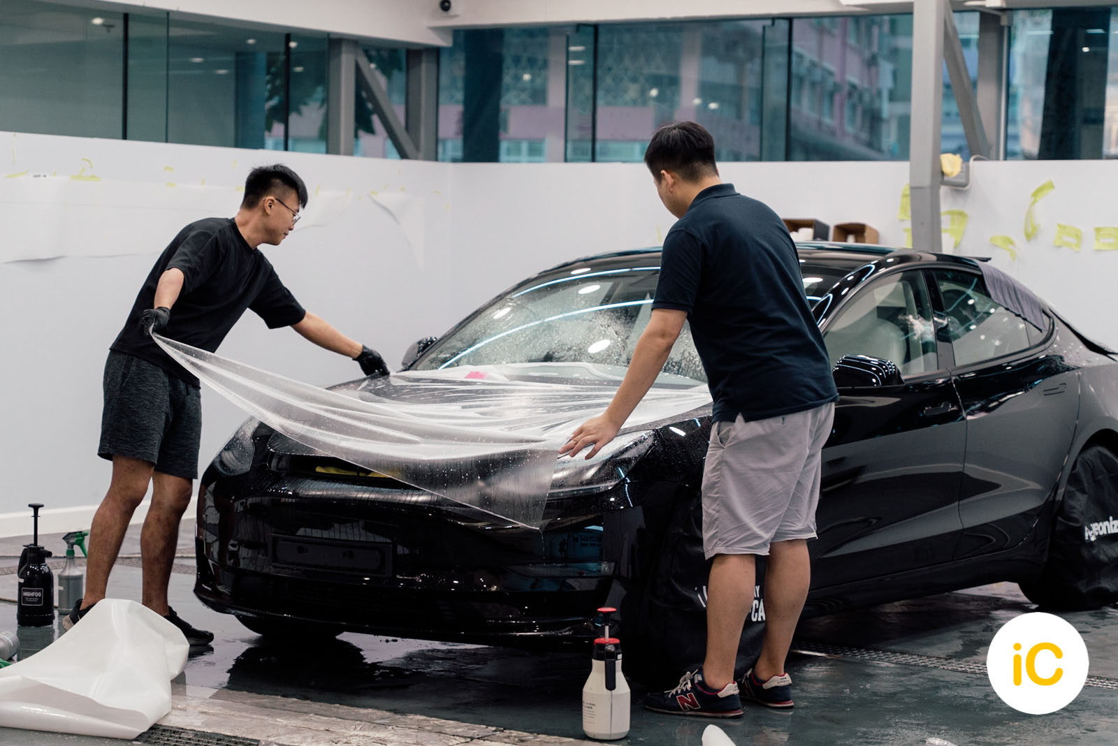Tesla Model 3 純黑 透明 PPF 施工作品