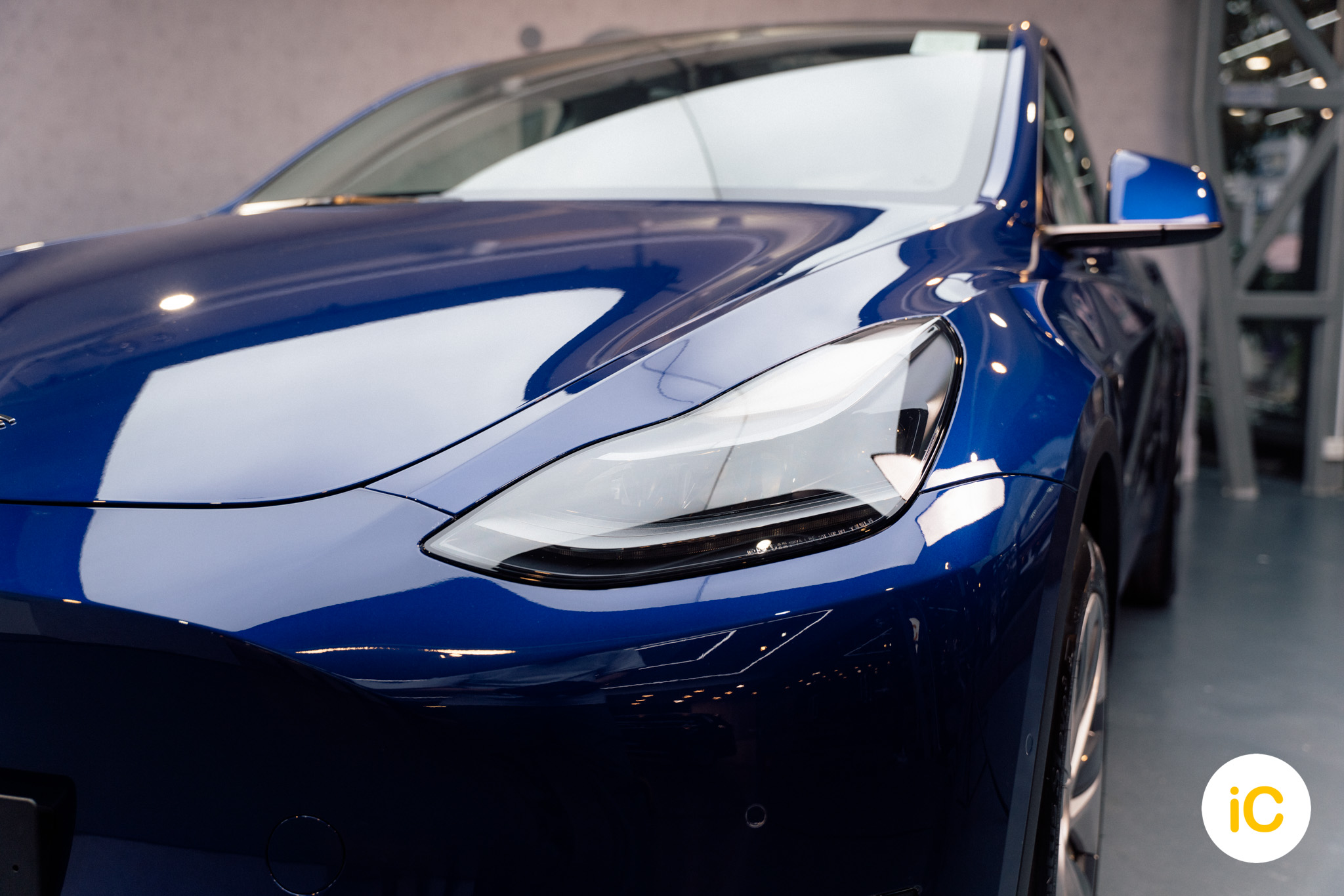 Tesla Model Y 深藍 透明 PPF 施工作品