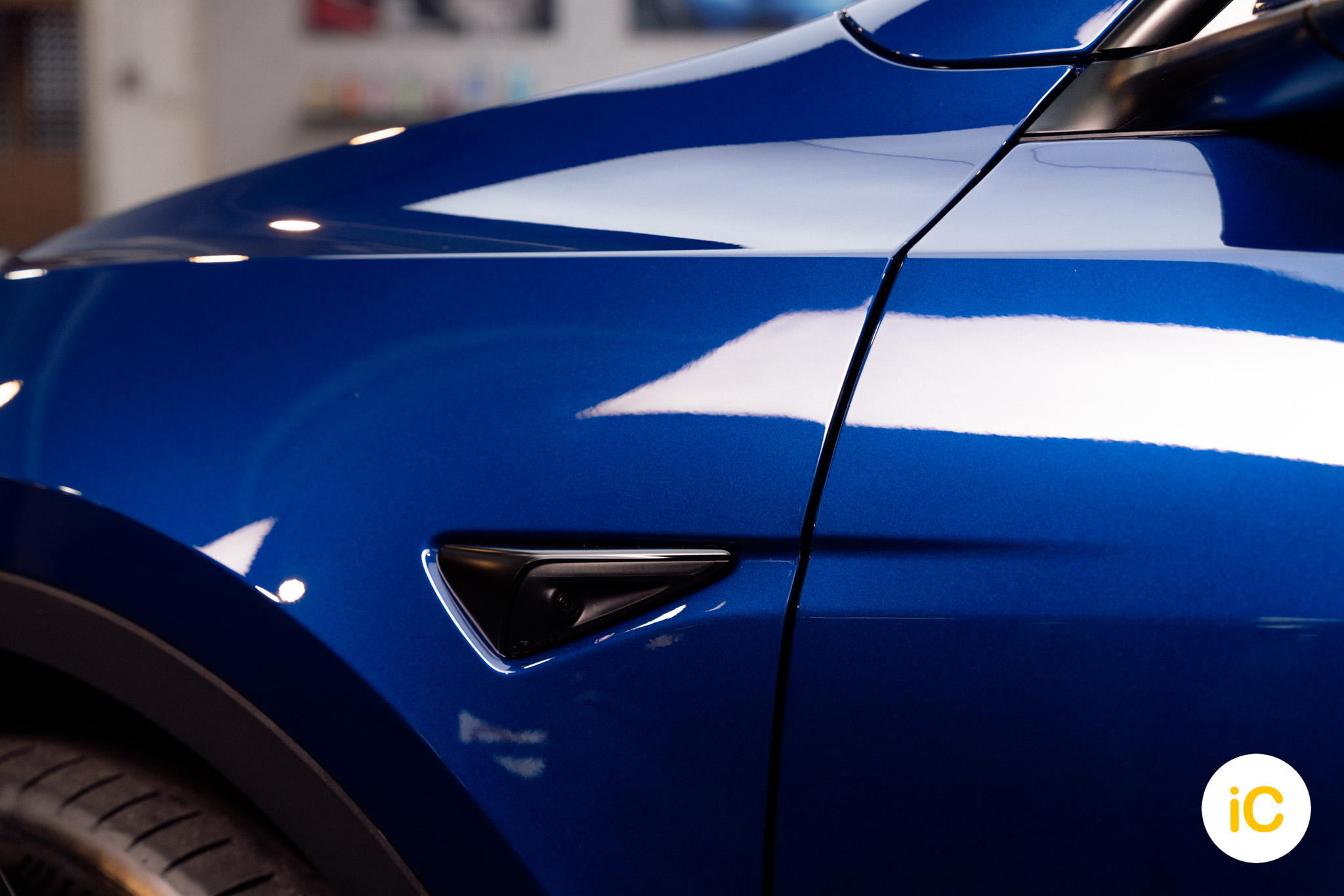 Tesla Model Y 深藍 透明 PPF 施工作品