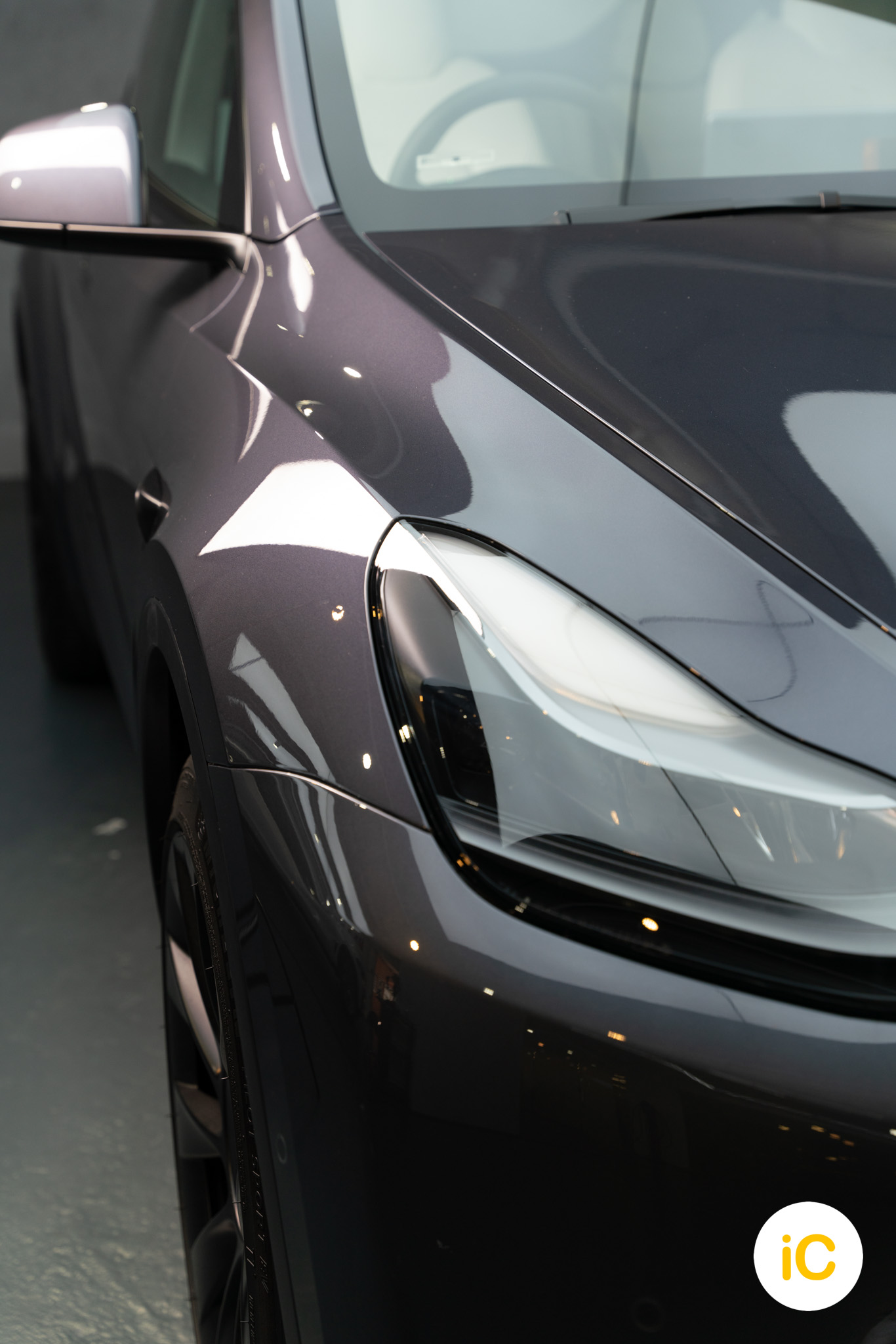 Tesla Model Y 夜銀 透明 PPF 施工作品