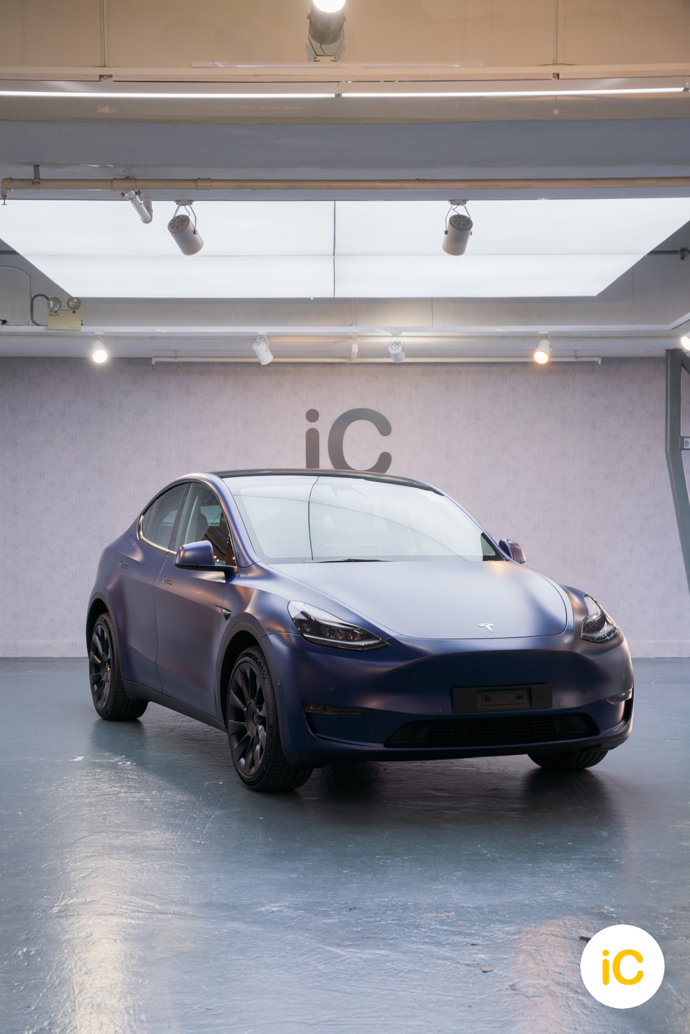 Tesla Model Y 深藍 透明 PPF 施工作品
