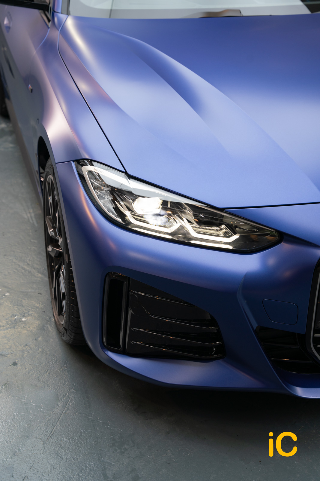 BMW i4 Portimao Blue 透明 PPF 施工作品