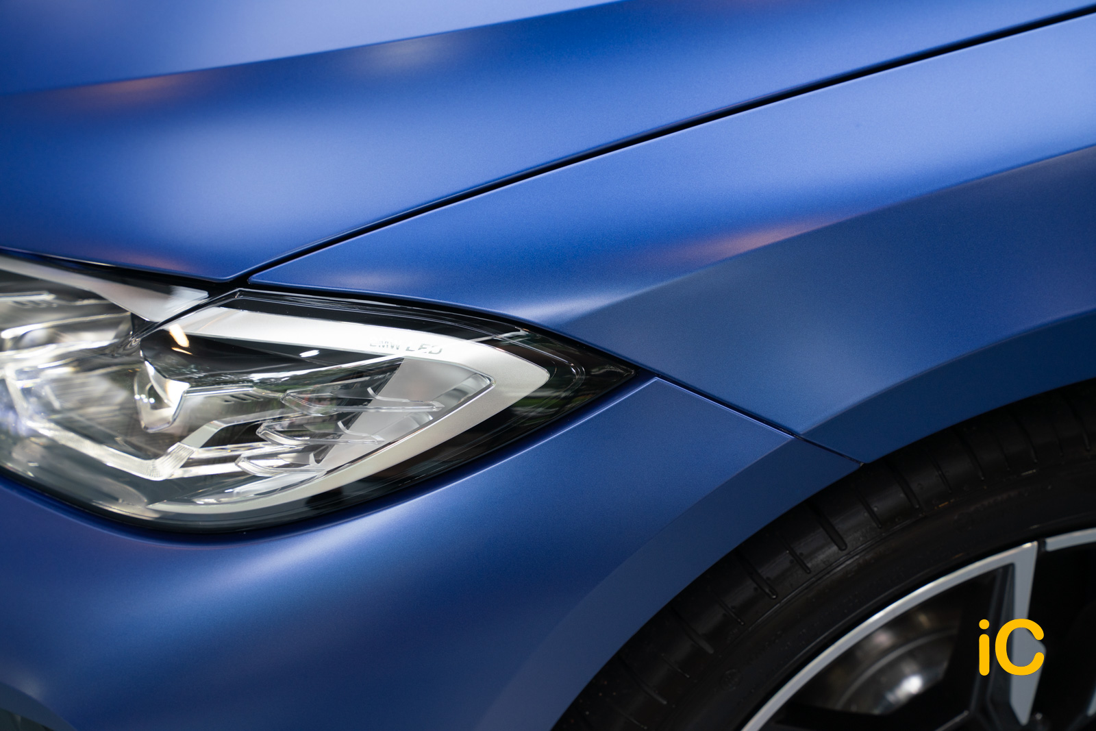 BMW i4 Portimao Blue 透明 PPF 施工作品