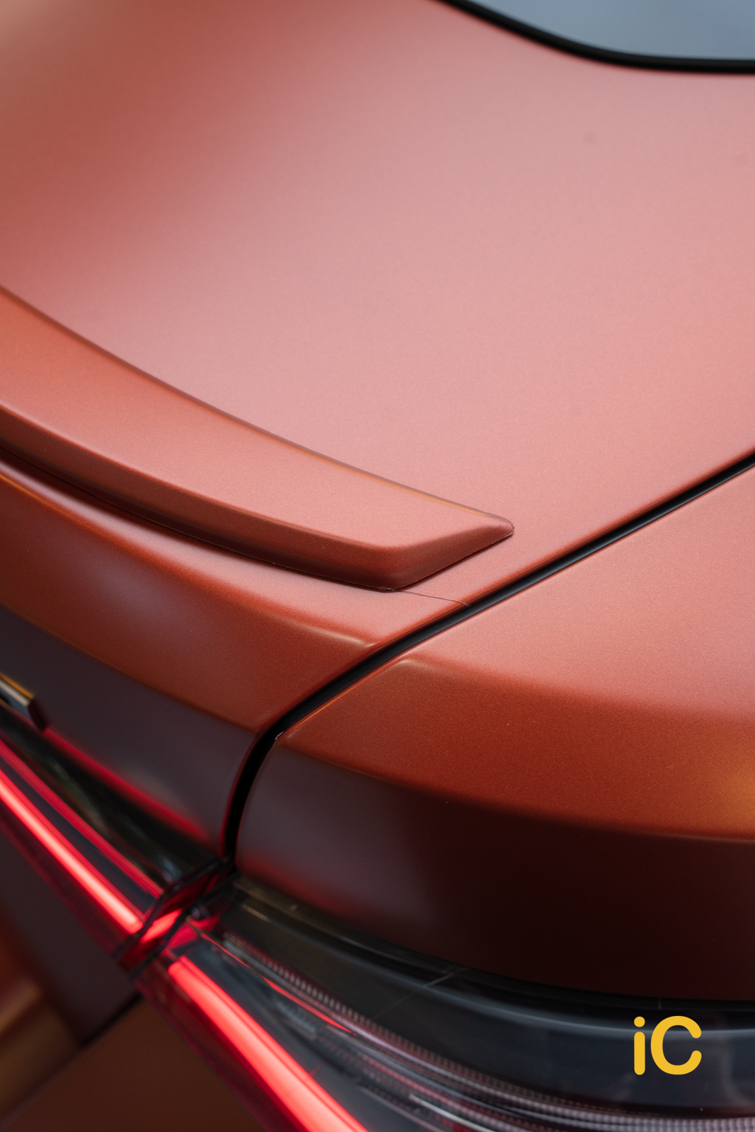 BMW i4 Sunset Orange 透明 PPF 施工作品