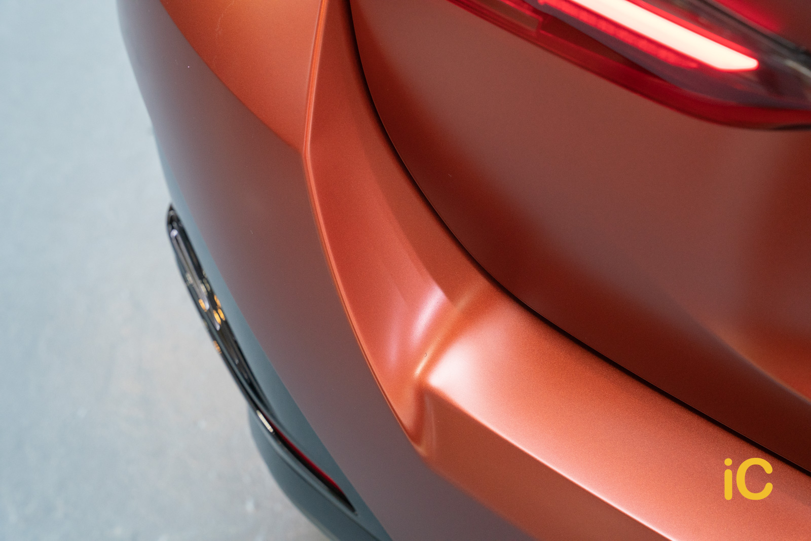 BMW i4 Sunset Orange 透明 PPF 施工作品
