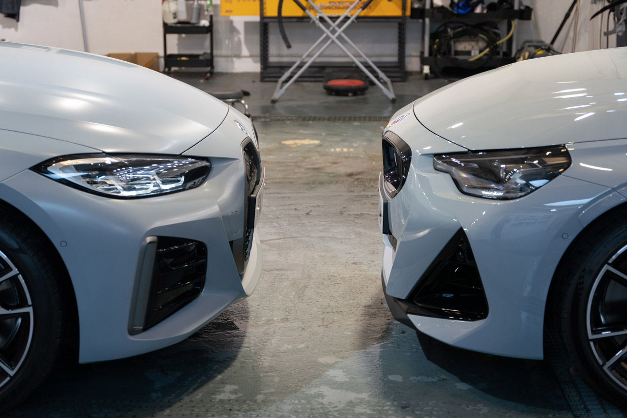 BMW i4 Brooklyn Grey 透明 PPF 施工作品