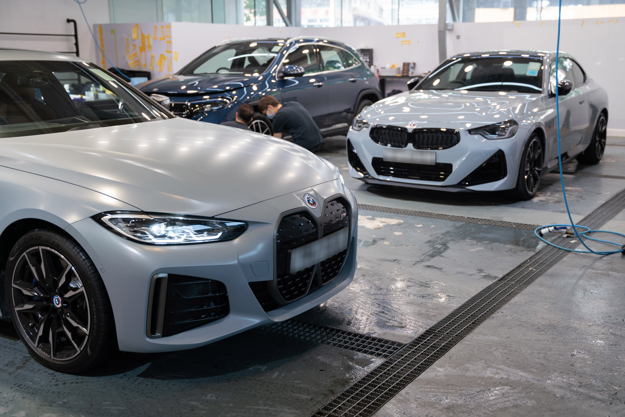 BMW i4 Brooklyn Grey 透明 PPF 施工作品