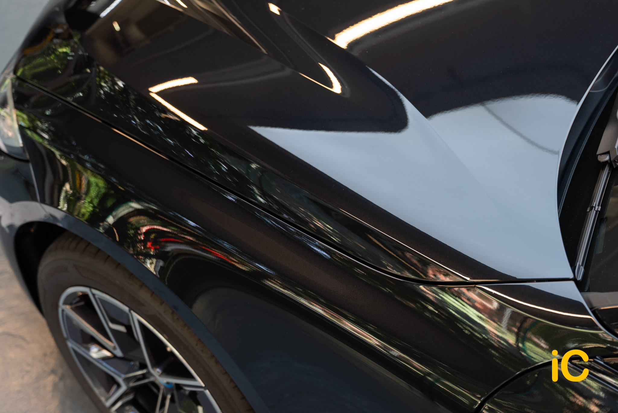 BMW i4 Black Sapphire 透明 PPF 施工作品
