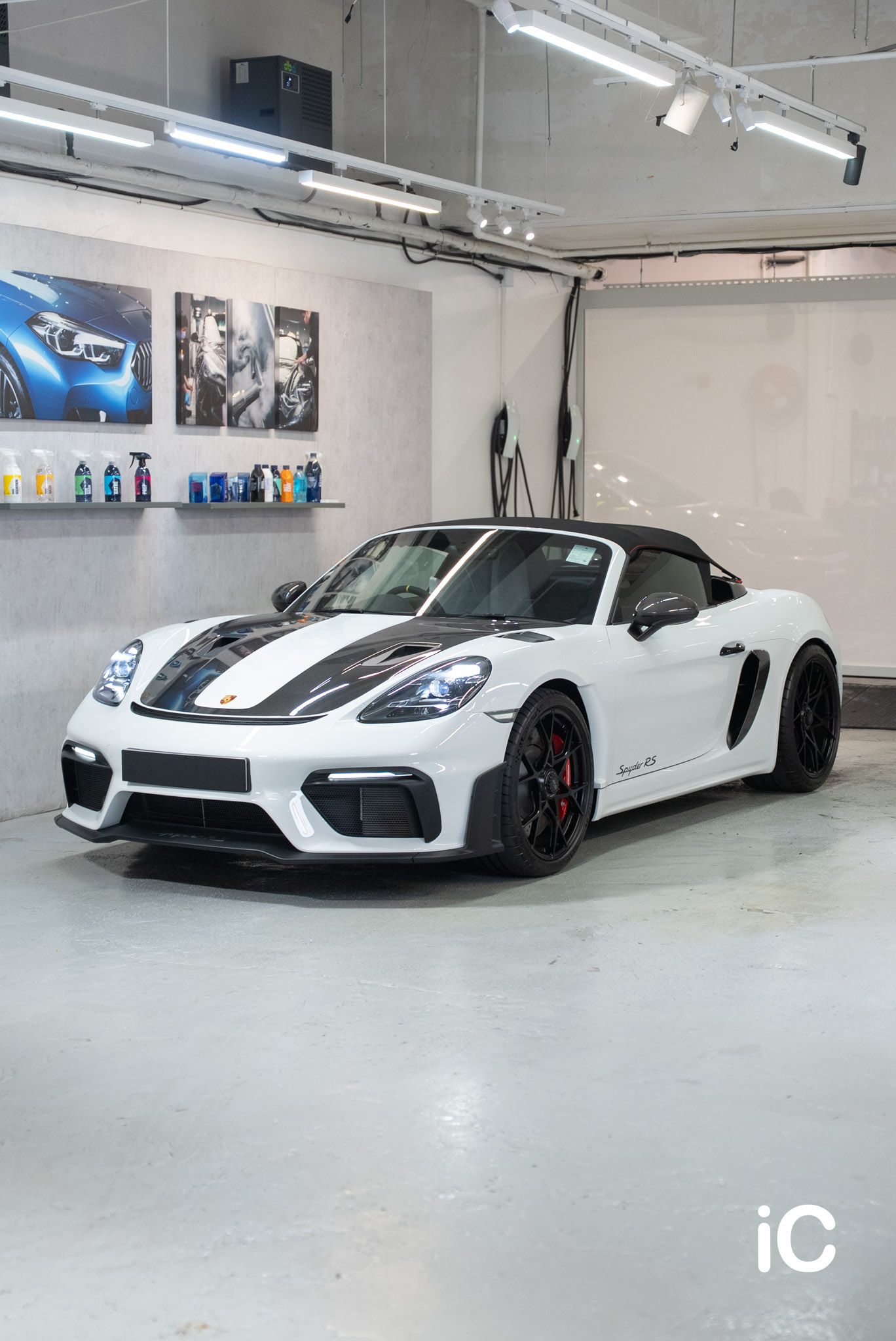 Porsche 718 Spyder RS 透明 PPF 施工作品