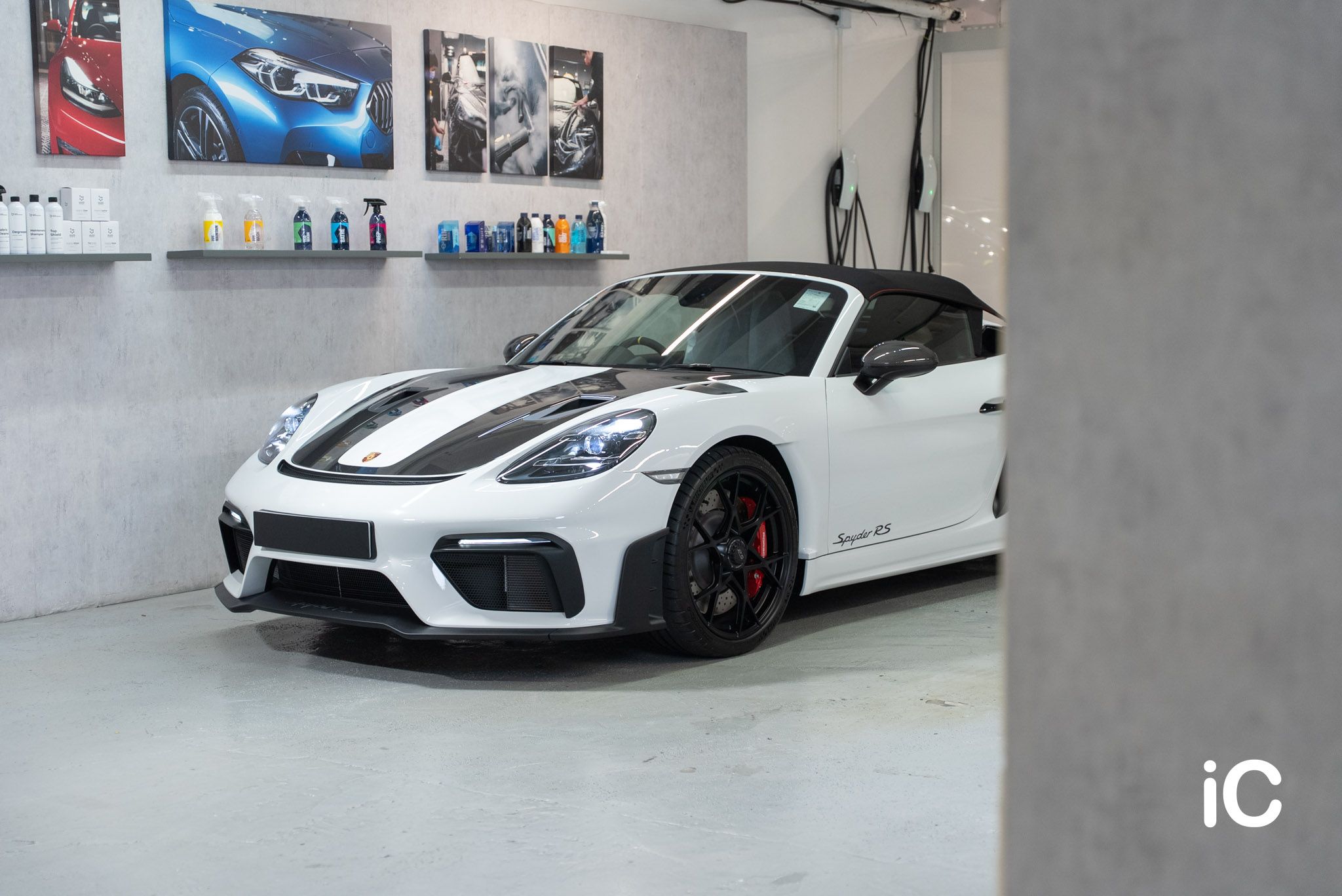 Porsche 718 Spyder RS 透明 PPF 施工作品